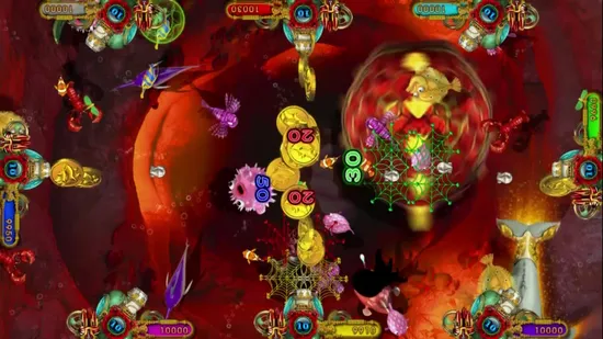 Лидер продаж в США, онлайн-100-дюймовый аркадный стол для стрельбы на 10 игроков, развлекательный автомат, шкаф, Ocean King, игра в ловлю рыбы, 2 Thunder Dragon